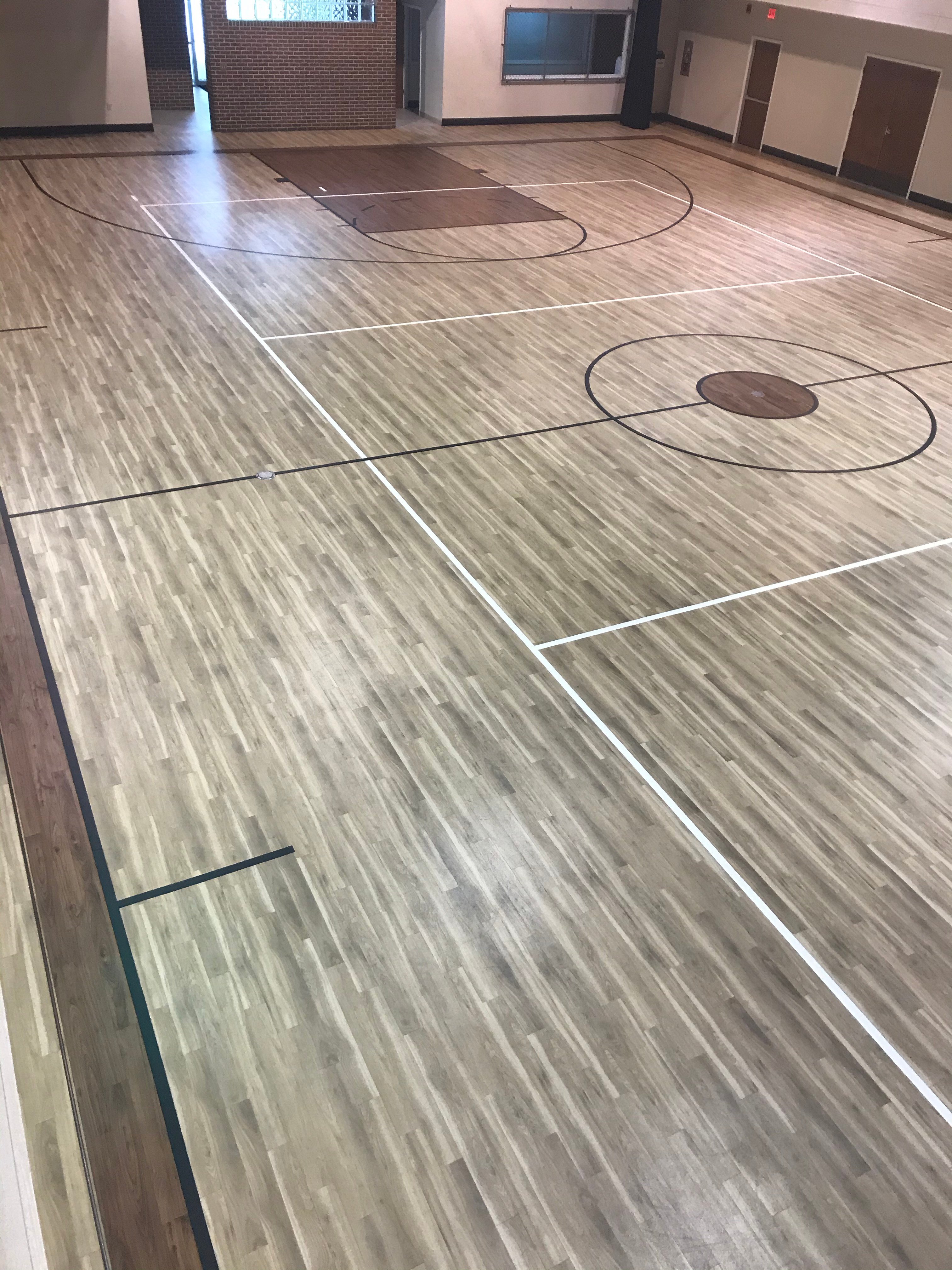 Maple flooring for professional-level basketball court
