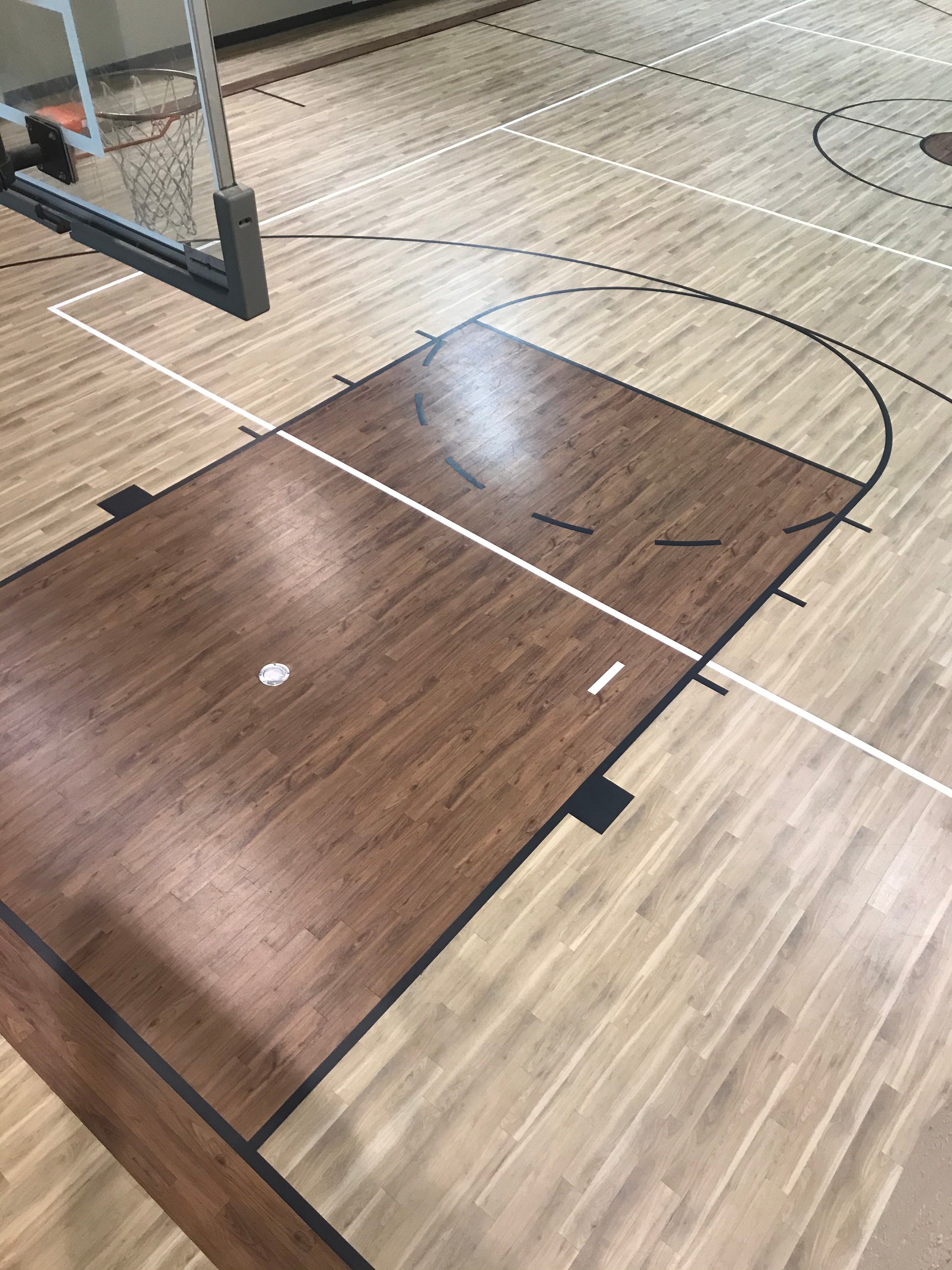 Maple flooring for professional-level basketball court