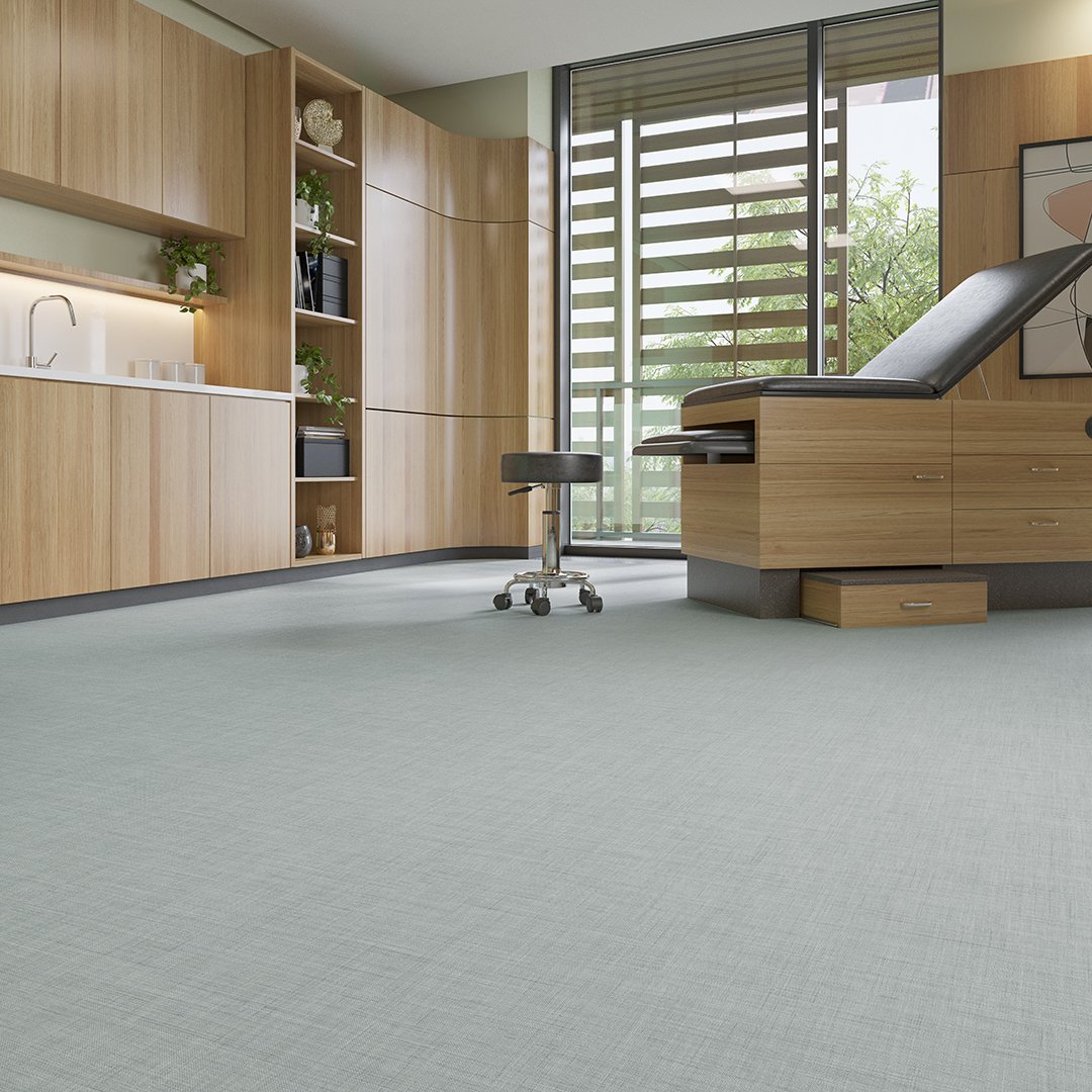 Blue Grey Flooring Healthcare Design Floor Patient room Bloom Collection Mannington Commercial Patient Room Wellspring_Tranquility