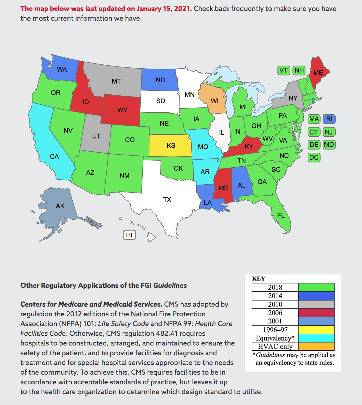 FGI Guidelines Adoption Map Mannington Commercial Healthcare Article Interview 